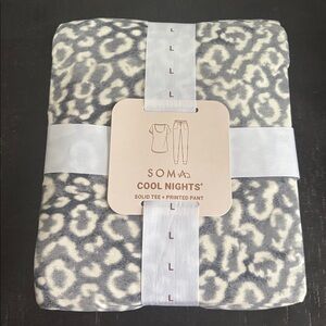 Soma Cool Nights Leopard Pajama Set